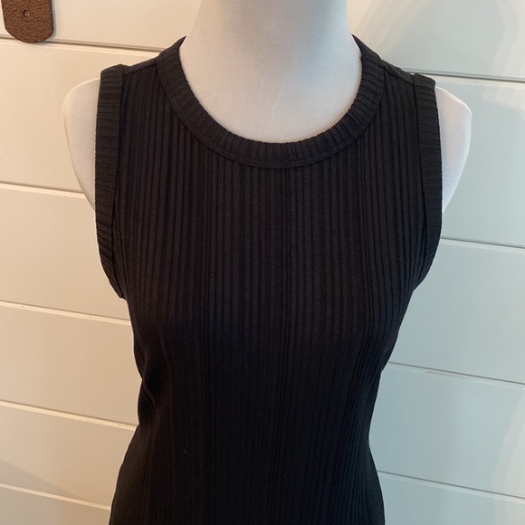 Express Ribbed Black Sleeveless Maxi Dress - Picture 2 of 11